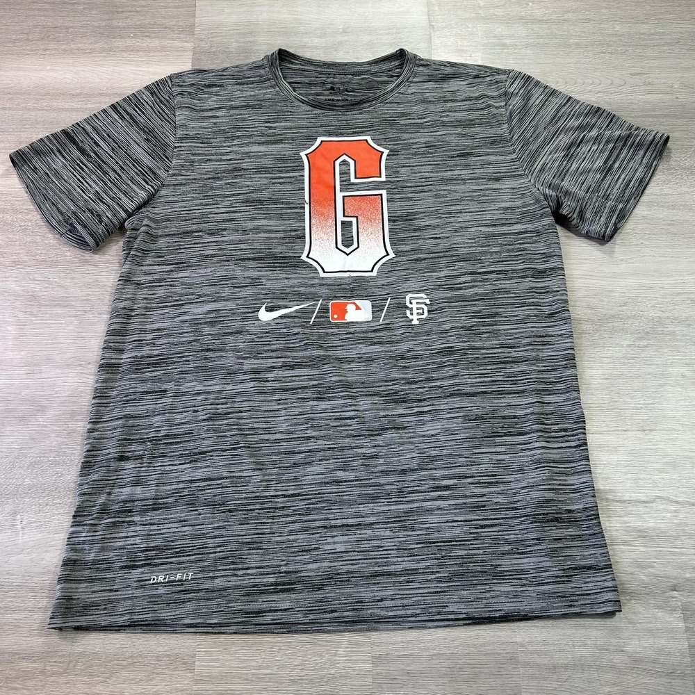 San Francisco Giants Shirt Mens Large Gray MLB Baseball Nike Dri-FIT Graphic Tee